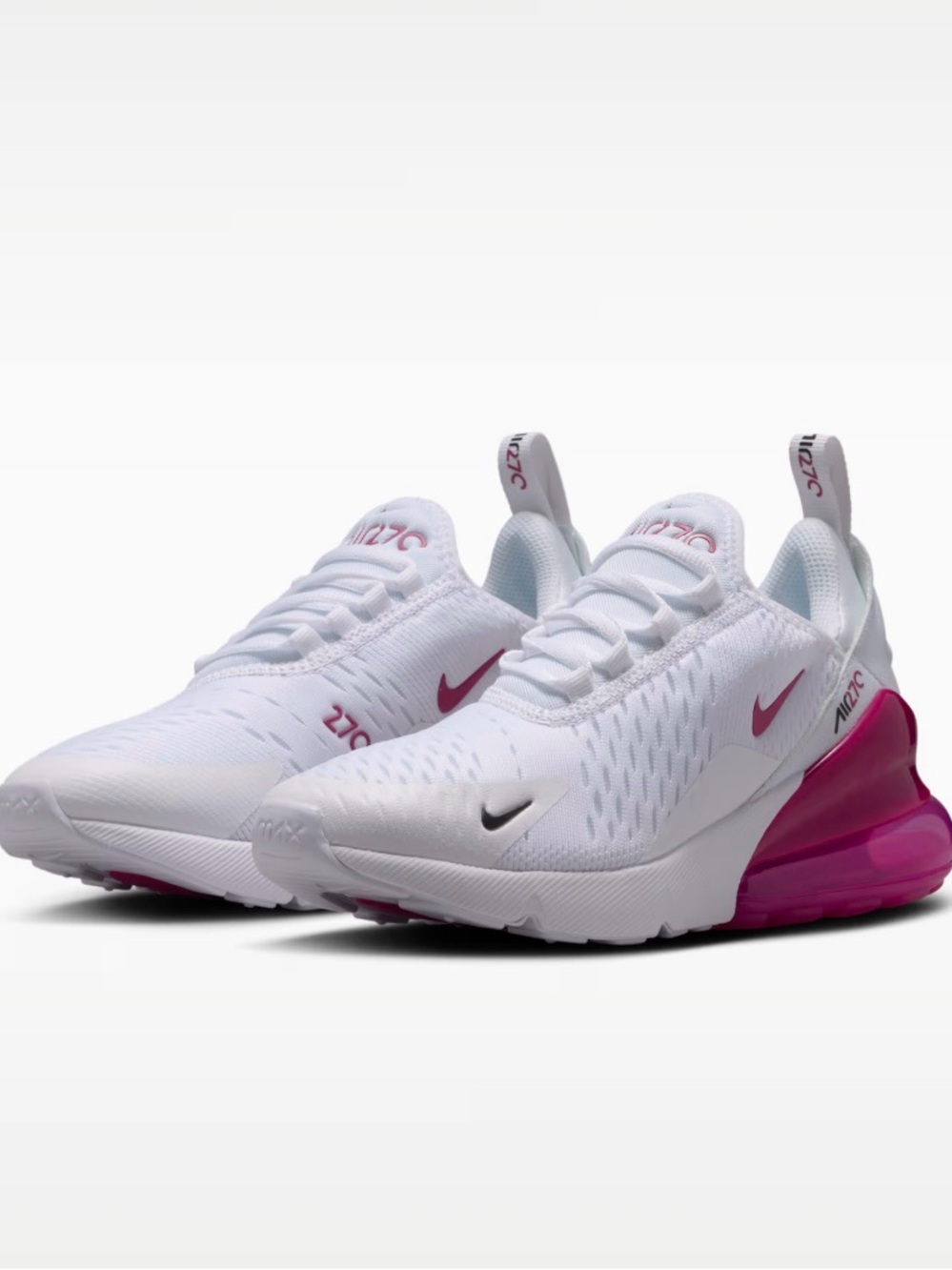 Nike Women's Air Max 270 - White with Pink Accents